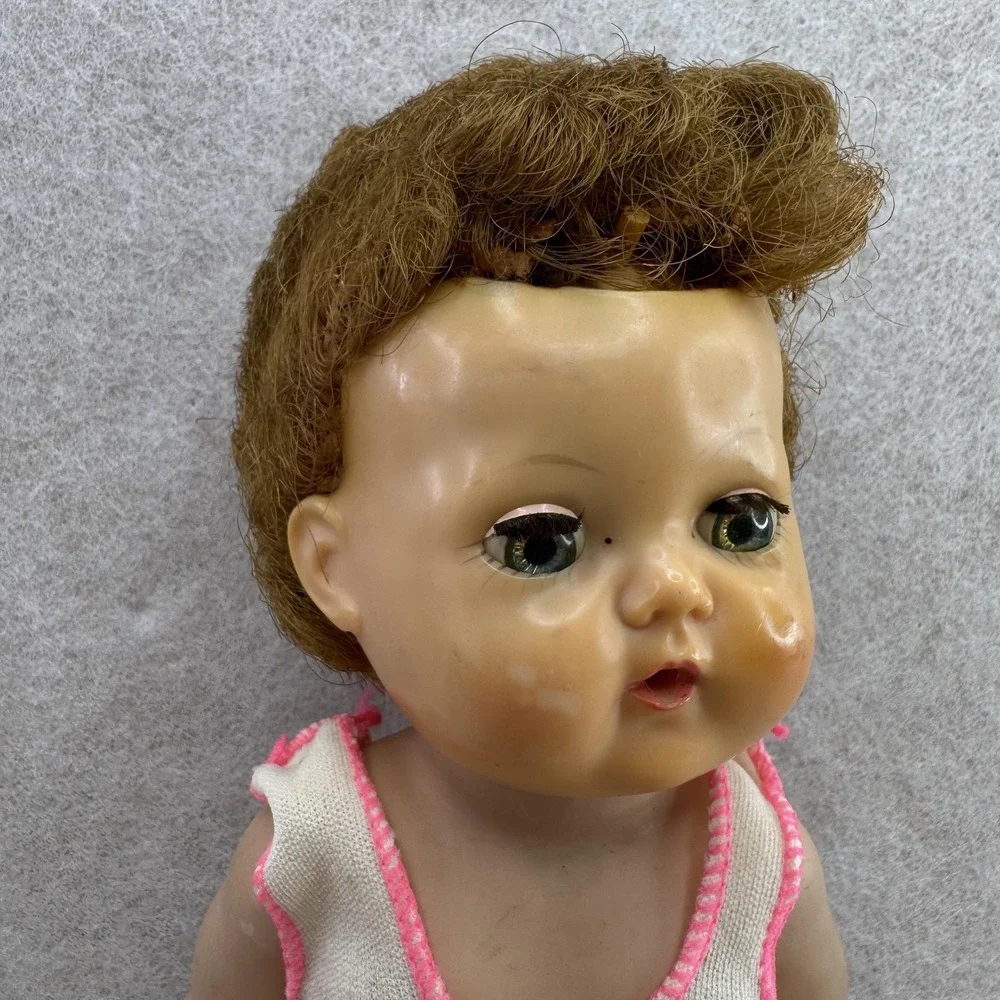 Vintage 1950s 12 In American Character Tiny Tears Hard Plastic Baby‎ Doll